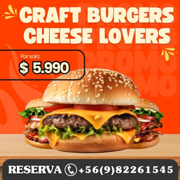 Craft Burgers Cheese Lovers