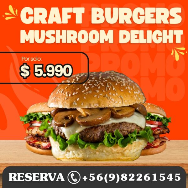 Craft Burgers Mushroom Delight