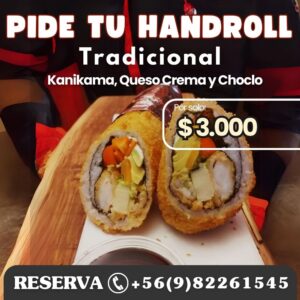 Handroll Tradicional Kanikama, Cebollin, Queso Crema